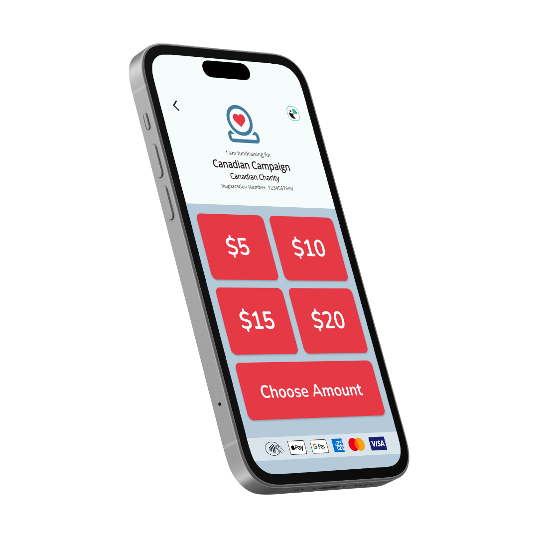 The Toucan Collect app showing a campaign's donation amounts