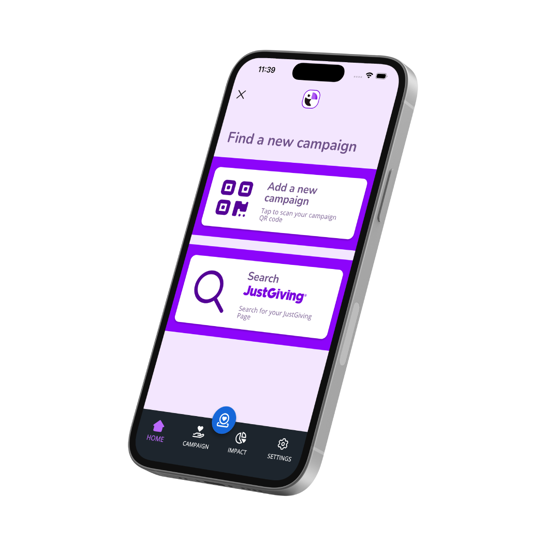 Fundraiser using the Toucan JustGiving app